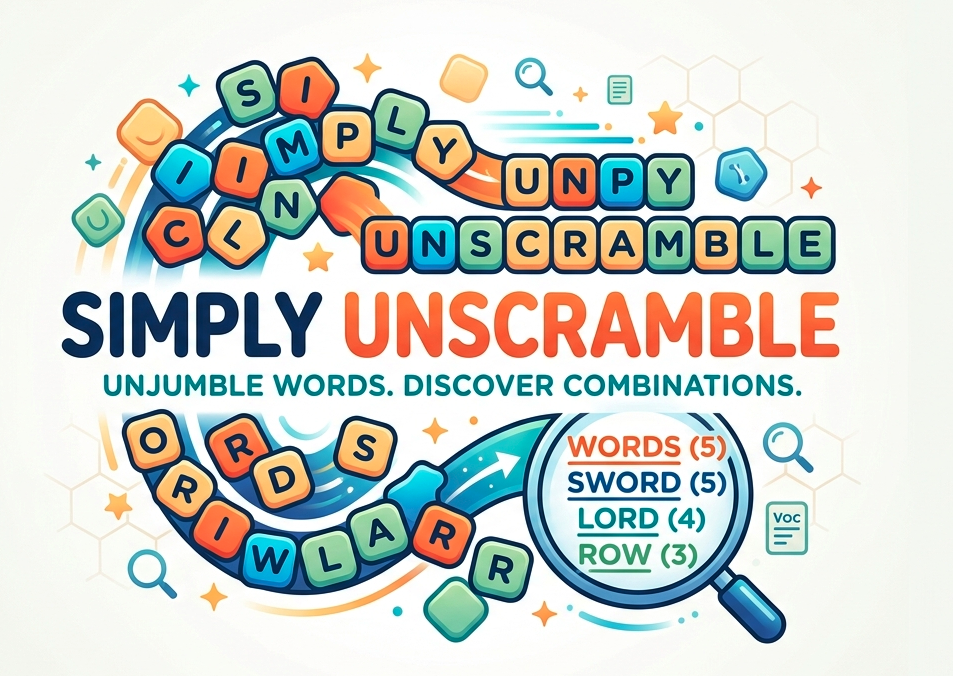 Simply Unscramble - Unjumble Words, Discover Combinations